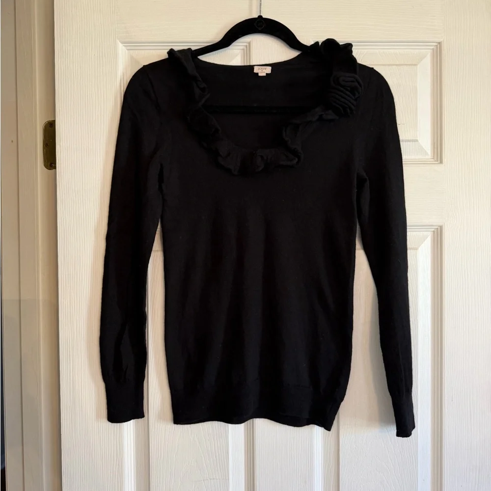 J. Crew Sweater Black Wool S